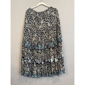 Vintage Carole Little Boho Fairycore Maxi Skirt Ruffles Size 6